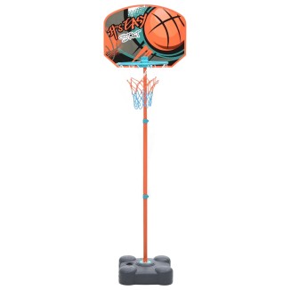 vidaXL Set Gioco da Basket Portatile Regolabile 109-141 cm