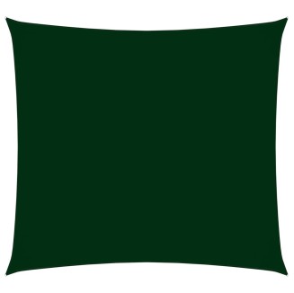 vidaXL Vela Parasole in Tela Oxford Quadrata 5x5 m Verde Scuro