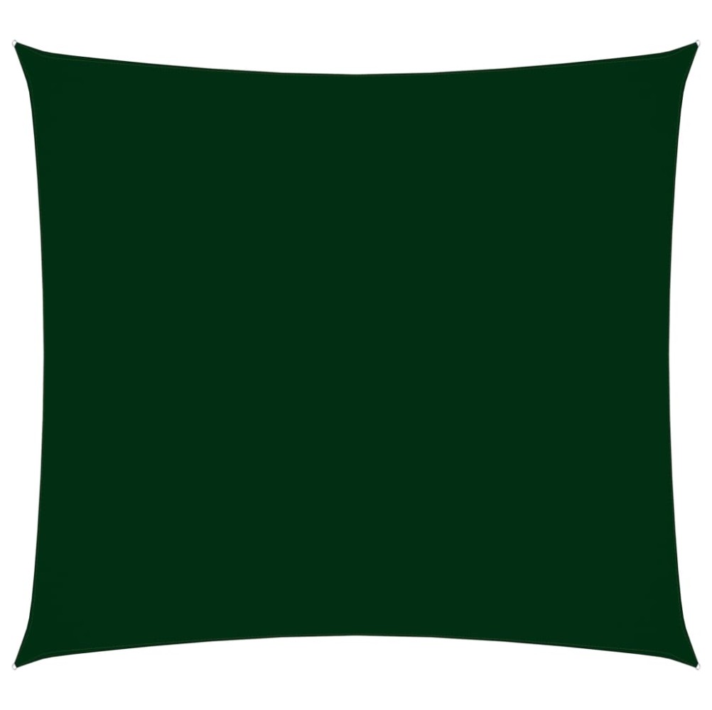 vidaXL Vela Parasole in Tela Oxford Quadrata 5x5 m Verde Scuro