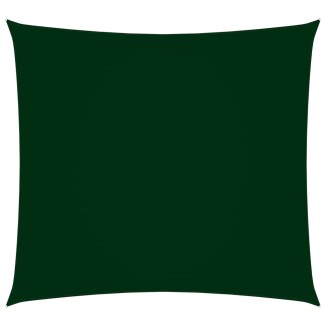 vidaXL Vela Parasole in Tela Oxford Quadrata 2x2 m Verde Scuro