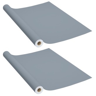 vidaXL Pellicole Autoadesive per Mobili 2 pz Grigie 500x90 cm in PVC