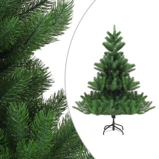 vidaXL Albero Natale Artificiale Nordmann LED Palline Verde 120 cm