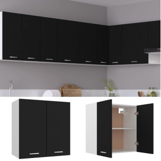 vidaXL Mobile Pensile Nero 60x31x60 cm in Legno Multistrato