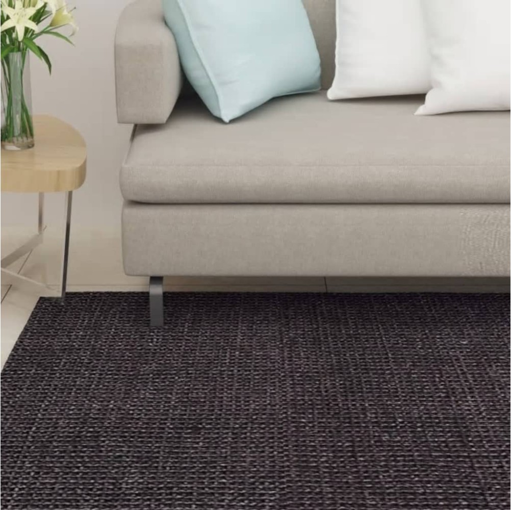 vidaXL Tappeto in Sisal per Tiragraffi Nero 66x350 cm