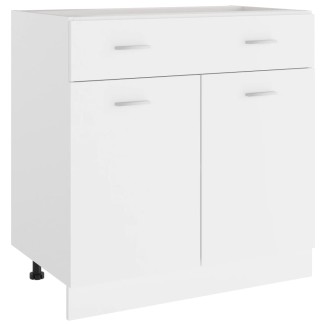 vidaXL Mobile Inferiore Cassetto Bianco 80x46x81,5cm Legno Multistrato