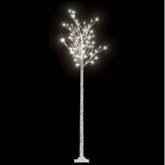 vidaXL Albero Natale 200 LED 2,2m Salice Bianco Freddo Interno Esterno