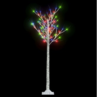 vidaXL Albero Natale 140 LED 1,5 m Salice Colorato Interno Esterno