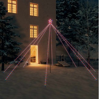 vidaXL Luci per Albero di Natale Interni Esterni 800 LED Colorati 5 m