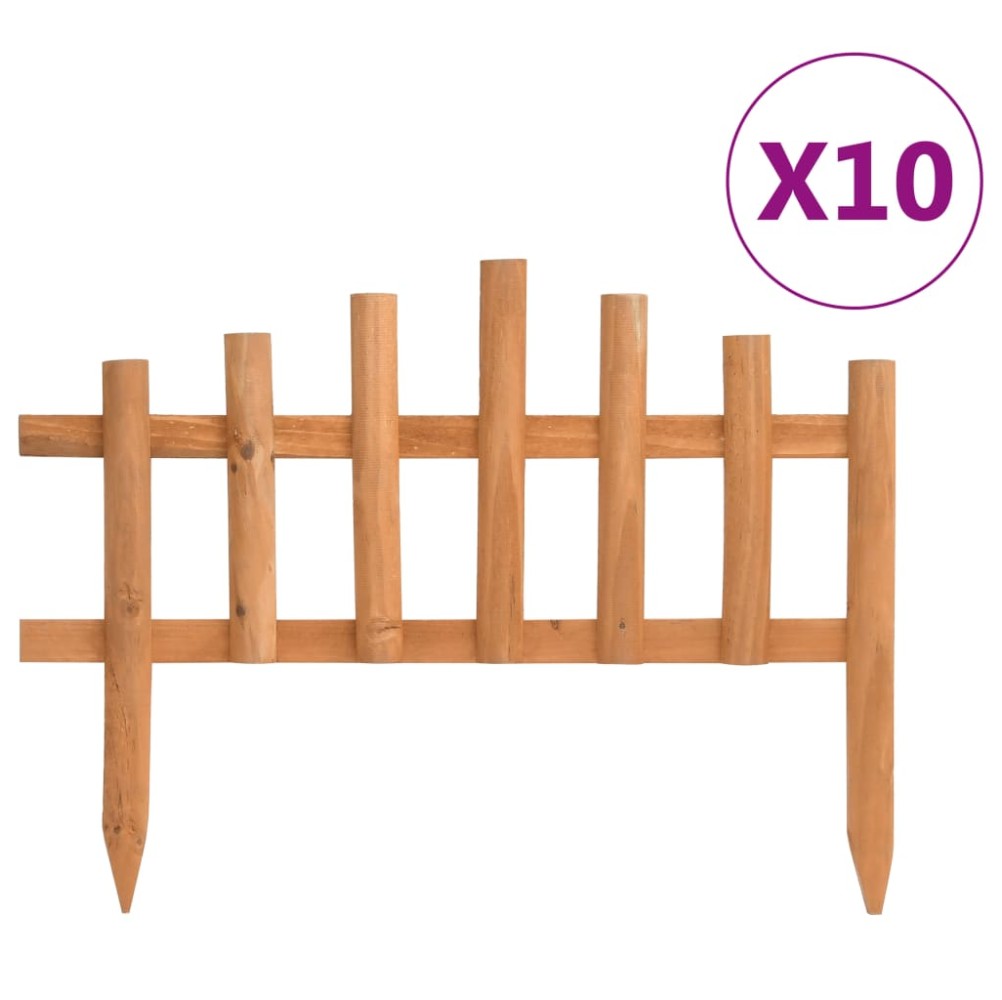 vidaXL Bordature per Prato 10 pz in Legno di Abete 4,4 m