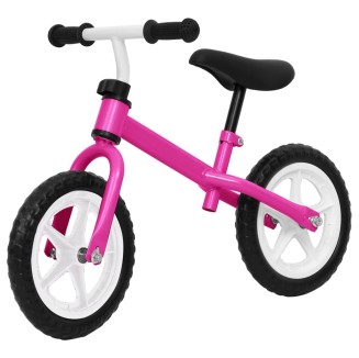 vidaXL Bicicletta Senza Pedali con Ruote da 11 Pollici Rosa