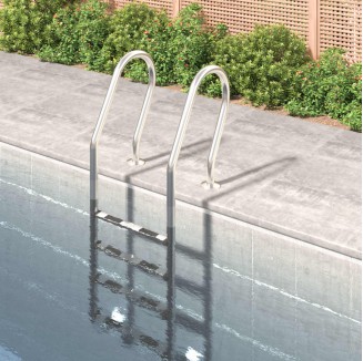 vidaXL Scala per Piscina 54x38x184,5 cm Acciaio Inox 304