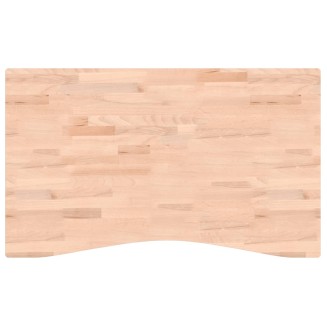 vidaXL Piano per Scrivania 100x(55-60)x1,5 cm Legno Massello di Faggio