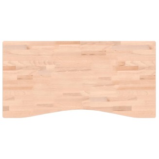 vidaXL Piano per Scrivania 100x(45-50)x1,5 cm Legno Massello di Faggio