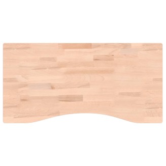 vidaXL Piano per Scrivania 80x(36-40)x4 cm Legno Massello di Faggio