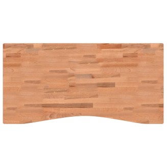 vidaXL Piano per Scrivania 110x(50-55)x2,5 cm Legno Massello di Faggio