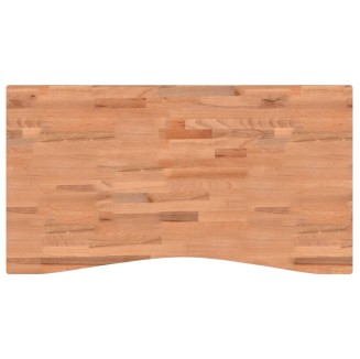 vidaXL Piano per Scrivania 110x(55-60)x2,5 cm Legno Massello di Faggio