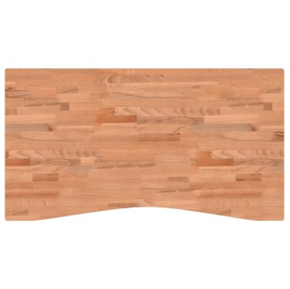 vidaXL Piano per Scrivania 110x(55-60)x4 cm Legno Massello di Faggio