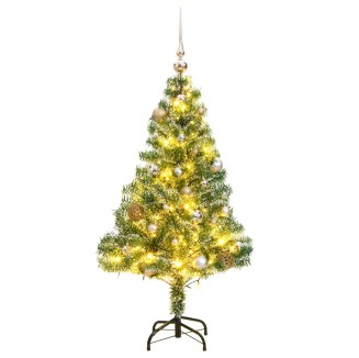 vidaXL Albero Natale Artificiale 150 LED Palline e Neve Fioccata 150cm