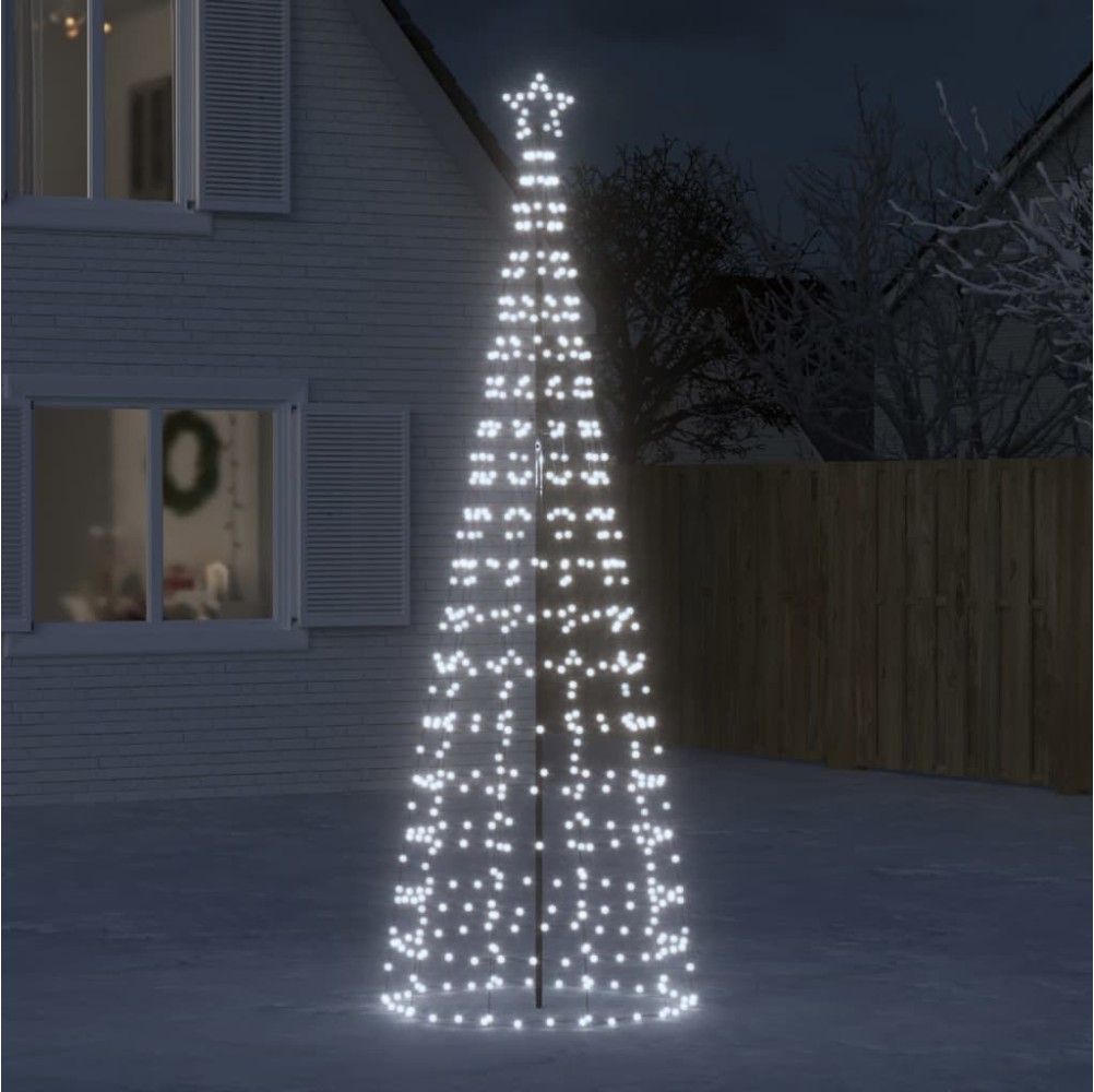 vidaXL Luce Albero di Natale con Picchetti 570LED Bianco Freddo 300cm