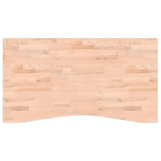 vidaXL Piano per Scrivania 110x(55-60)x4 cm Legno Massello di Faggio