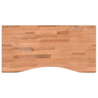 vidaXL Piano per Scrivania 80x(36-40)x4 cm Legno Massello di Faggio