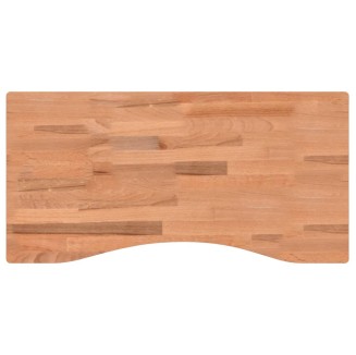 vidaXL Piano per Scrivania 80x(36-40)x2,5 cm Legno Massello di Faggio