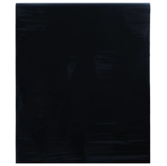 vidaXL Pellicola Vetri Statica Smerigliata Nera 60x2000 cm PVC