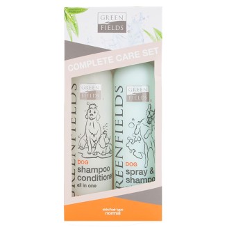 Greenfields Set Completo di Shampoo e Spray per Cani 2x250 ml