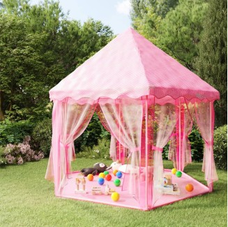 vidaXL Tenda da Gioco Principessa con 250 Palline 133x140 cm Rosa