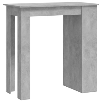 vidaXL Tavolino da Bar con Portaoggetti Grigio Cemento 102x50x103,5 cm