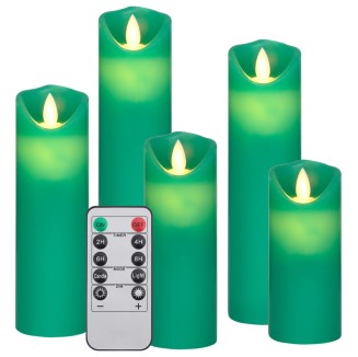 vidaXL Set Candele Elettriche a LED 5 pz con Telecomando Bianco Caldo