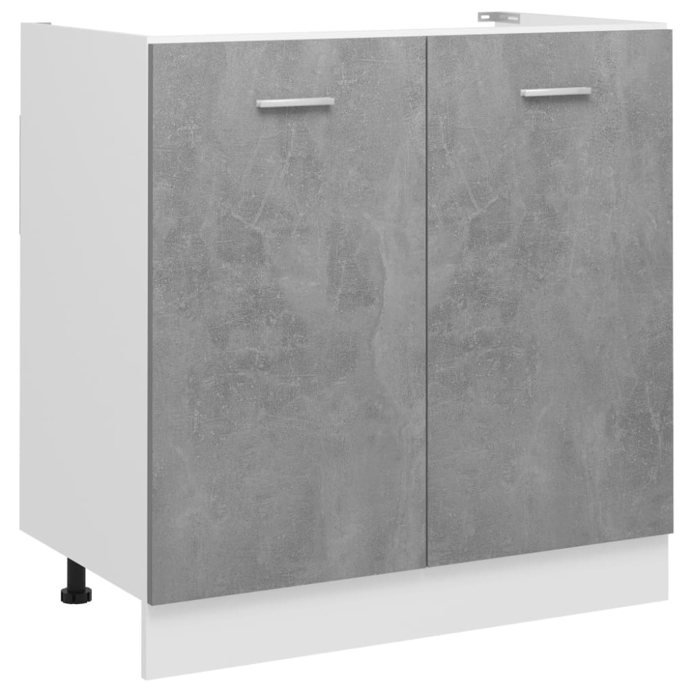 vidaXL Armadio per Lavabo Grigio Cemento 80x46x81,5 cm in Multistrato