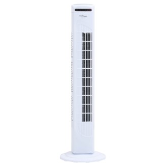 vidaXL Ventilatore a Torre con Telecomando e Timer Î¦24x80 cm White