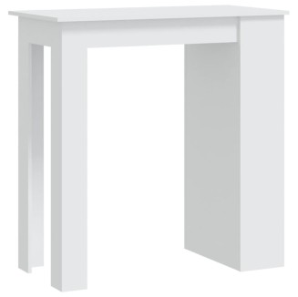 vidaXL Tavolino da Bar con Mensole Bianco 102x50x103,5 cm Truciolato
