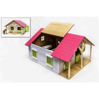 Kids Globe Stalle con 2 Box e 1 Officina 1:24 610168