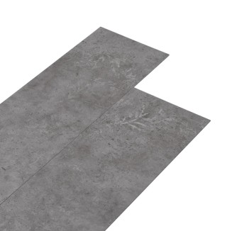 vidaXL Listoni Autoadesivi in PVC 5,21 mÂ² 2 mm Grigio Cemento