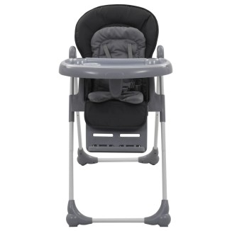 vidaXL Seggiolone Pappa per Bambini Grigio