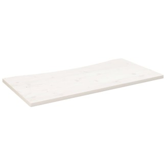 vidaXL Piano Scrivania Bianco 100x60x2,5 cm in Legno Massello di Pino