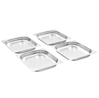 vidaXL Contenitori Gastronorm 8 pz GN 1/2 40 mm in Acciaio Inox