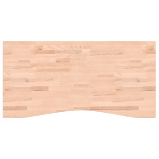 vidaXL Piano per Scrivania 110x(50-55)x2,5 cm Legno Massello di Faggio