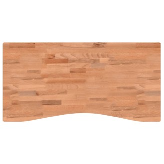 vidaXL Piano per Scrivania 100x(45-50)x1,5 cm Legno Massello di Faggio