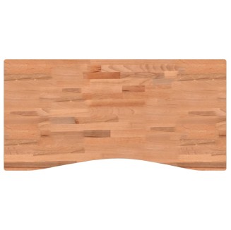 vidaXL Piano per Scrivania 100x(45-50)x2,5 cm Legno Massello di Faggio