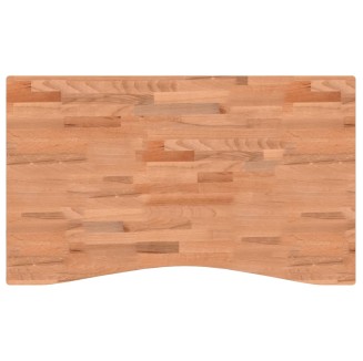 vidaXL Piano per Scrivania 100x(55-60)x2,5 cm Legno Massello di Faggio