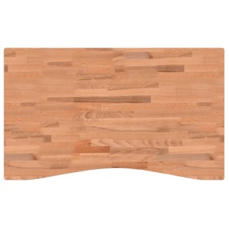 vidaXL Piano per Scrivania 100x(55-60)x4 cm Legno Massello di Faggio