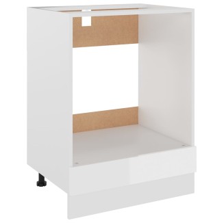 vidaXL Mobile per Forno Bianco Lucido 60x46x81,5 cm Legno Multistrato