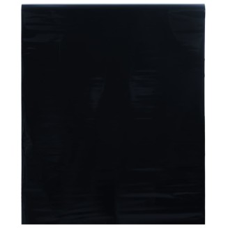 vidaXL Pellicola Vetri Statica Smerigliata Nera 90x1000 cm PVC