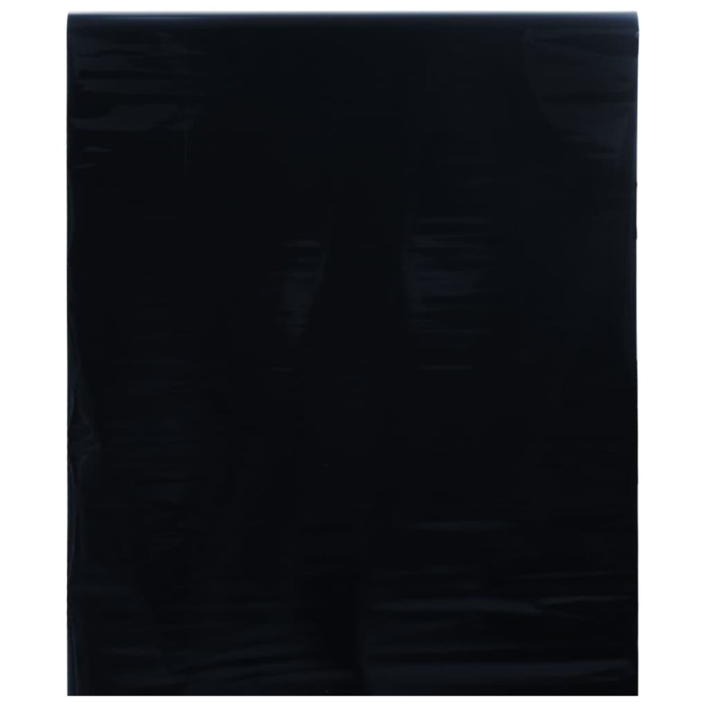 vidaXL Pellicola Vetri Statica Smerigliata Nera 90x1000 cm PVC