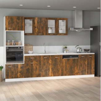 vidaXL Mobile Sottolavello Rovere Fumo 80x46x81,5 cm Legno Multistrato