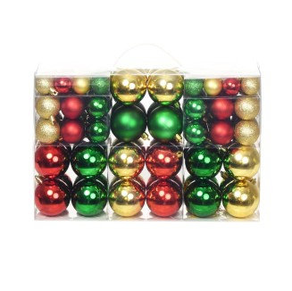 Palline di Natale 100 pz Rosso/Oro/Verde