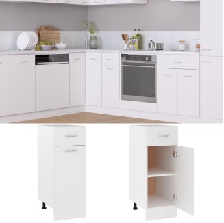 vidaXL Armadio con Cassetto Bianco 30x46x81,5 cm in Legno Multistrato